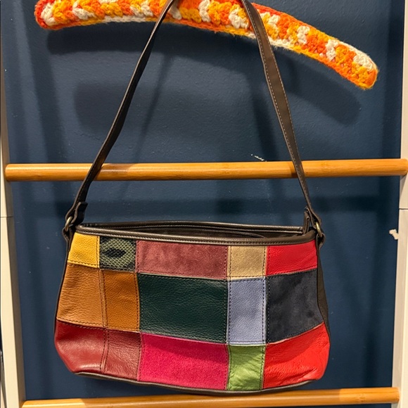 Wilsons Leather Multicolor Patchwork Shoulder Bag - Picture 1 of 4